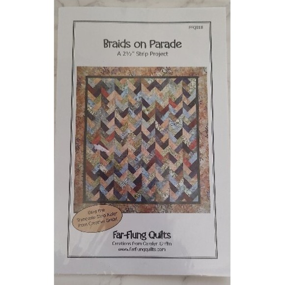 Far Flung Quilts Handbags - Far Flung Quilts Braids on Parade 57x51 Quilt Pattern 2 1/2 in Strip Pieced P80